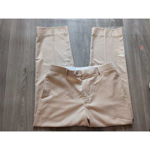 Paul Frederick Mens Wool & Cashmere Blend Beige Dress Pants Size 34 - Picture 3 of 4